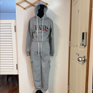 Gray Paris Hoodie and Jogger Set